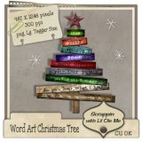 Christmas Word Art Tree ( lg ts )