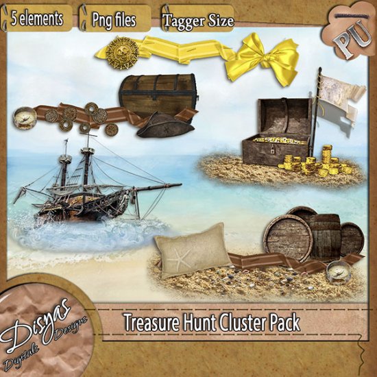TREASURE HUNT CLUSTER PACK - TAGGER SIZE - Click Image to Close