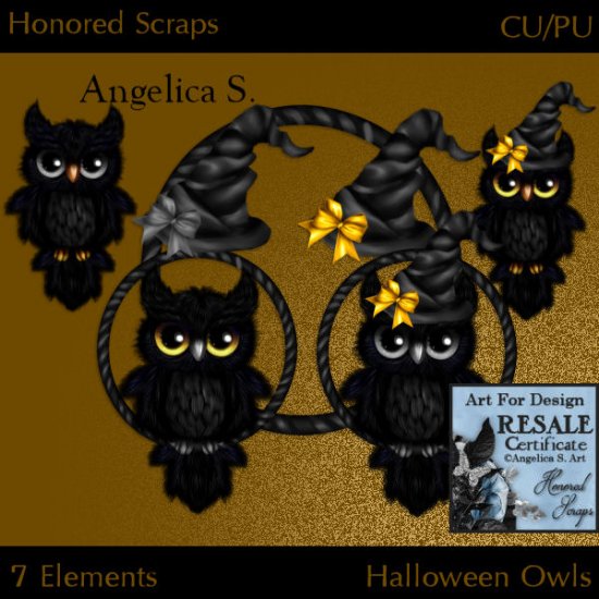Halloween Owls (CU/PU) - Click Image to Close