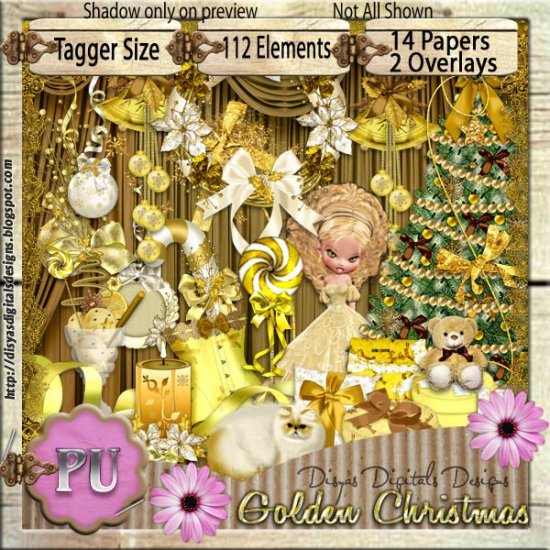 GOLDEN CHRISTMAS KIT - TAGGER SIZE - Click Image to Close