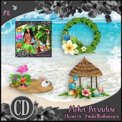 Aloha Paradise Cluster/Embellishments