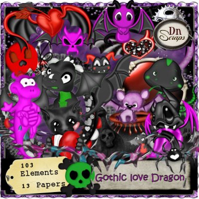 Gothic love dragon