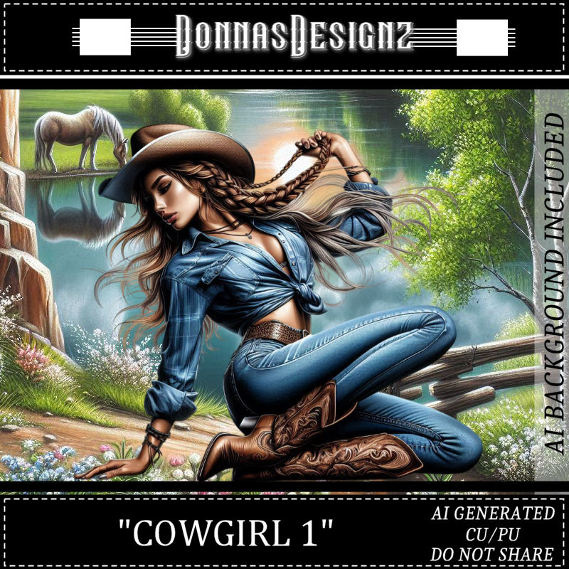 DonnasDesignz-COWGIRL 1-PREVIEW DonnasDesignz-COWGIRL 1 - Image 1